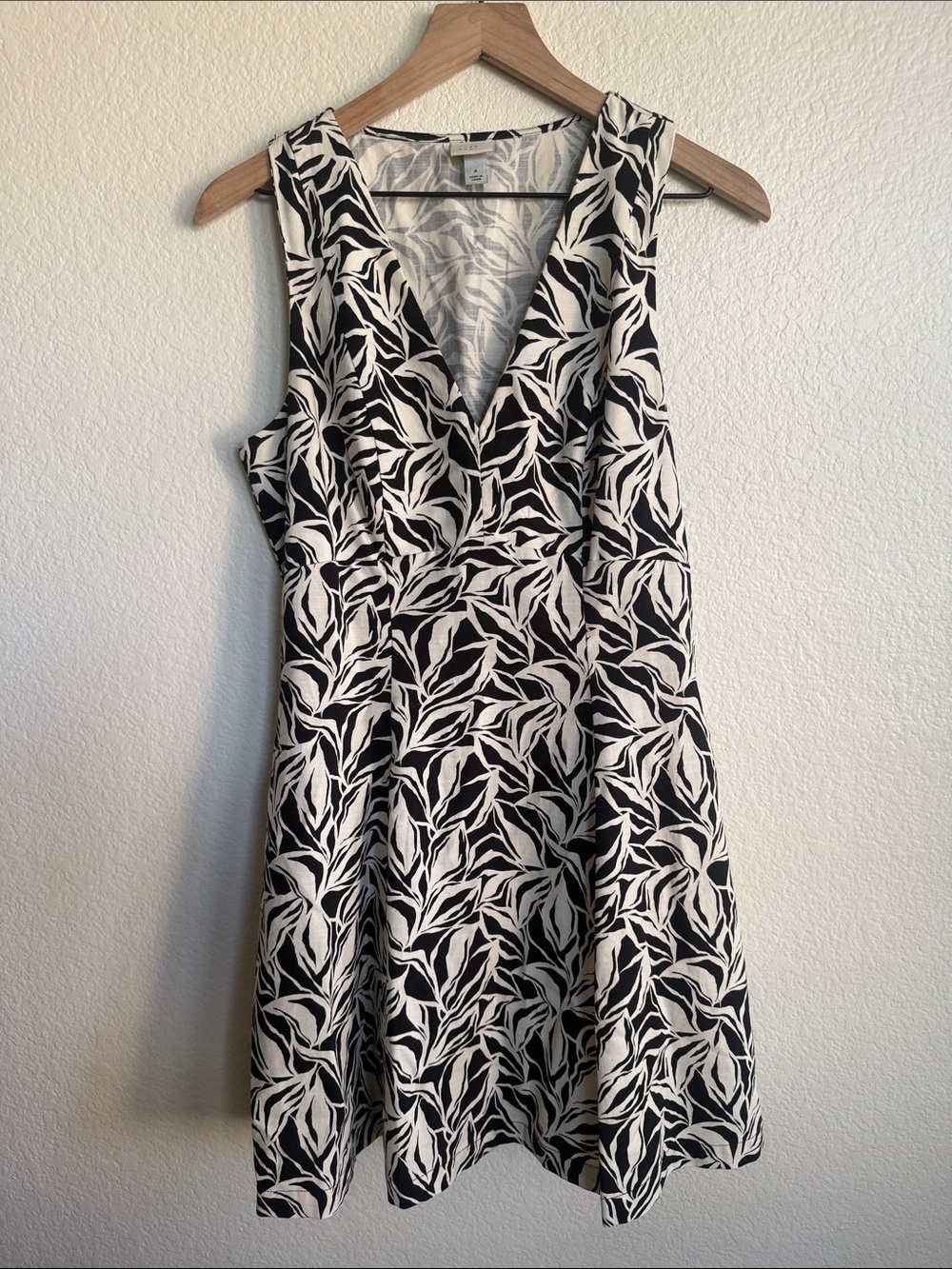 A New Day Cotton Blend black and white dress